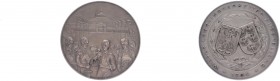 Franz Joseph I. 1848 - 1916
Silbermedaille, 1904. von Schwerdtner, a.d. Wiener Lehrlingsarbeiten-Ausstellung, Dm 48 mm.
Wien
39,14g
stgl