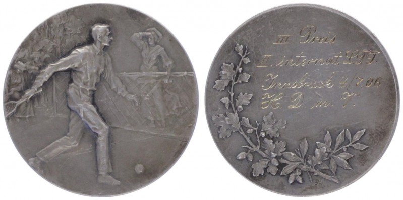 Franz Joseph I. 1848 - 1916
Silbermedaille, 1906. auf die Tennismeisterschaft in...