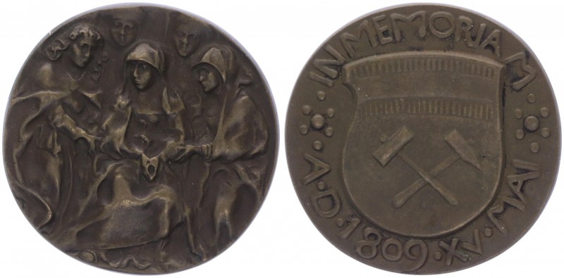 Franz Joseph I. 1848 - 1916
Bronzemedaille, 1909. zur Erinnerung der Zerstörung ...