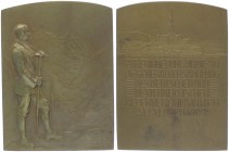 Franz Joseph I. 1848 - 1916
Bronzeplakette, 1909. auf die 36. Generalversammlung des Alpenvereins.
Wien
141,20g
vz