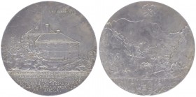 Franz Joseph I. 1848 - 1916
Silbermedaille, 1911. von R. Placht und F. Kounitzky, an die 600-Jahrfeier der Saline Hallstatt Salinengebäude zwischen Bä...