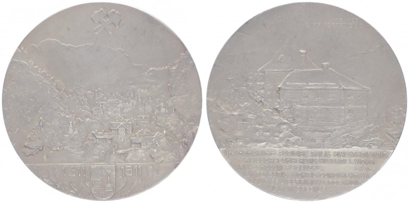 Franz Joseph I. 1848 - 1916
Silbermedaille, 1911. 600 Jahre Salzbergbau in Halls...