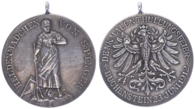 Franz Joseph I. 1848 - 1916
Zinkmedaille, 1912. versilbert, an Öse, auf das Held...