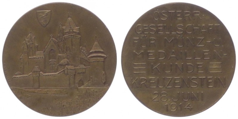 Franz Joseph I. 1848 - 1916
Bronzemedaille, 1914. auf die Österreichische Gesell...
