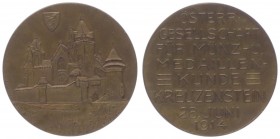 Franz Joseph I. 1848 - 1916
Bronzemedaille, 1914. auf die Österreichische Gesellschaft für Münz und Medaillen Kunde in Kreuzenstein, Dm 27 mm.
Kreuzen...