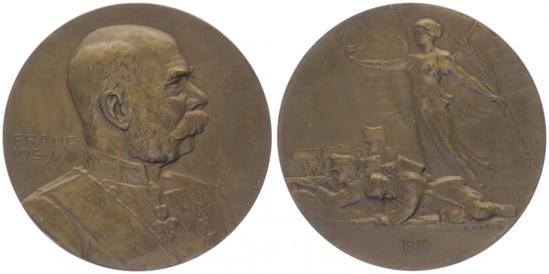 Franz Joseph I. 1848 - 1916
Bronzemedaille, 1914. auf den Beginn des 1. Weltkrie...