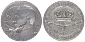 Franz Joseph I. 1848 - 1916
Silbermedaille, 1916. von F. König, auf die Erhebung polnischer Gebiete zum Königreich. Brustbilder des preußischen Königs...