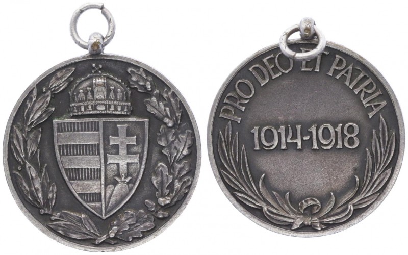 Franz Joseph I. 1848 - 1916
Bronzemedaille, 1914/1918. versilbert, Erinnerung an...