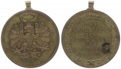 Franz Joseph I. 1848 - 1916
Bronzemedaille, 1914-1918. das Land Tirol den Verteidigern des Vaterlandes, Dm 34 mm, mit original Öse.
Wien
17,85g
ss/vz