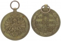 Franz Joseph I. 1848 - 1916
Bronzemedaille, 1914-1918. das Land Tirol den Verteidigern des Vaterlandes, Dm 34 mm, mit original Öse.
Wien
18,16g
vz