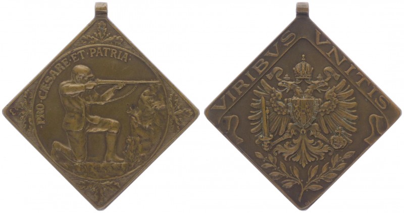 Franz Joseph I. 1848 - 1916
Bronzemedaille, o. Jahr. Viribus Vnitis // Pro Caesa...