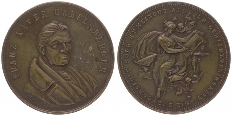 Franz Joseph I. 1848 - 1916
Bronzemedaille, o. Jahr. von Leo Zimpel. Brb. n. hal...