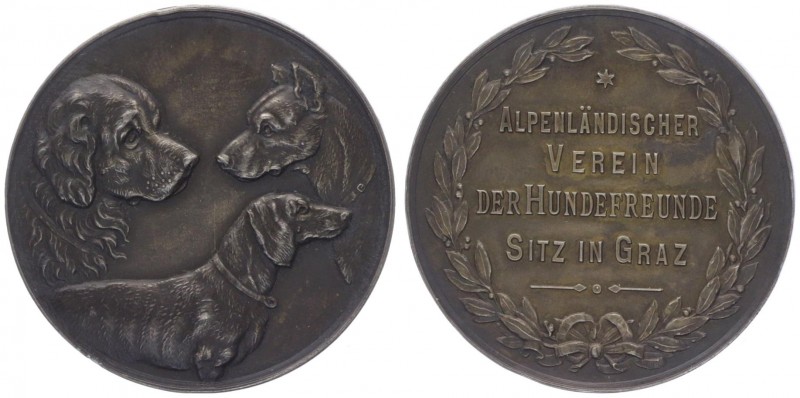 Franz Joseph I. 1848 - 1916
Silbermedaille, o. Jahr. auf den Alpenländischen Ver...