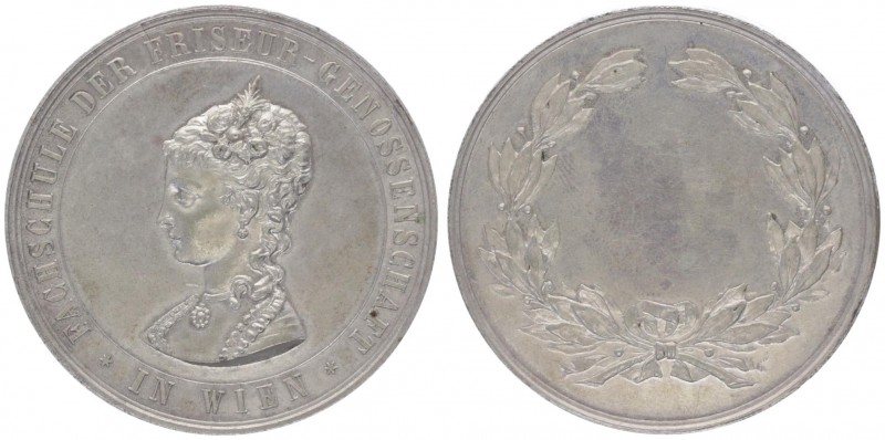 Franz Joseph I. 1848 - 1916
Silbermedaille, o. Jahr. Fachschule der Friseur-Geno...