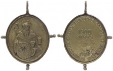 Franz Joseph I. 1848 - 1916
Wallfahrtsmedaille, o. Jahr. Messing, oval, auf St. Benedicktus, Maria Zell, Dm 50x40.
Salzburg
16,51g
vz