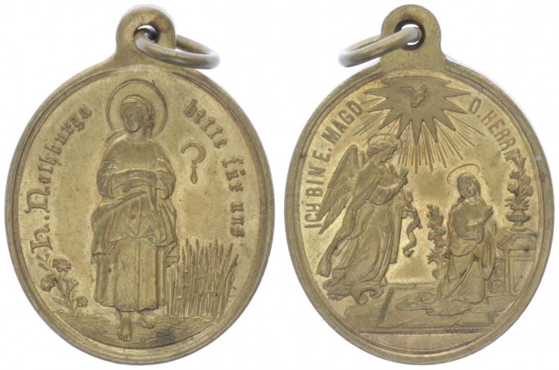 Franz Joseph I. 1848 - 1916
Wallfahrtsmedaille, o. Jahr. Messing, oval, Eben / T...