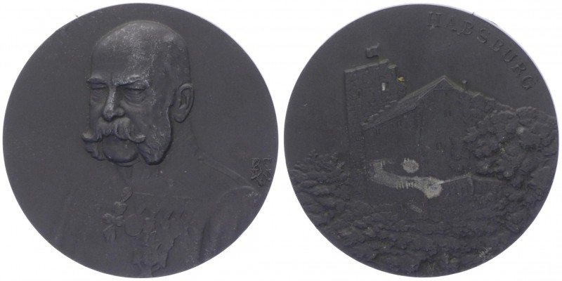 Franz Joseph I. 1848 - 1916
Eisenmedaille, o. Jahr. auf die Habsburg in der Schw...