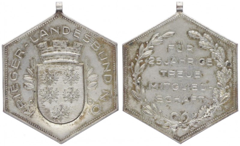 Franz Joseph I. 1848 - 1916
Bronzemedaille, o. Jahr. NÖ: 6eckig, versilbert, für...