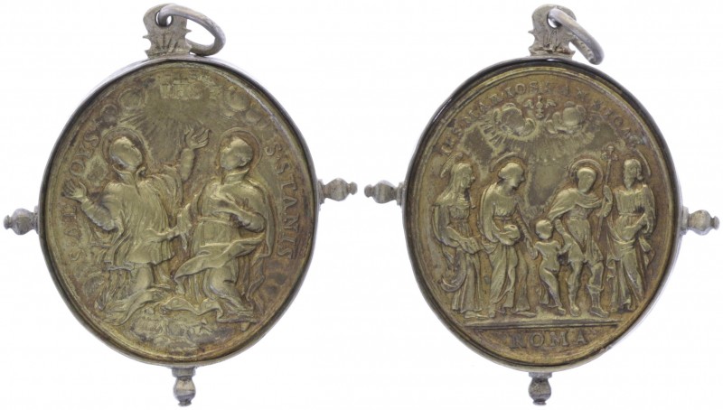Franz Joseph I. 1848 - 1916
Wallfahrtsmedaille, o. Jahr. Stams: Ovaler Bronzeanh...