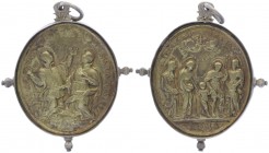 Franz Joseph I. 1848 - 1916
Wallfahrtsmedaille, o. Jahr. Stams: Ovaler Bronzeanhänger, ROMA, heiliger Aloisius.
Hall
40,16g
ss/vz