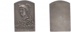 Franz Joseph I. 1848 - 1916
Ag-Plakette, o. Jahr. 1878-1918, des Wiener Kaufmannsvereins, für Franz Anton Obrecht, von A. Fischmaister, Dm 76x49 mm.
W...