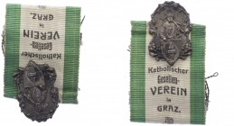 Franz Joseph I. 1848 - 1916
Orden, o. Jahr. auf den Katholischen Verein Graz.
Graz
12,93g
II