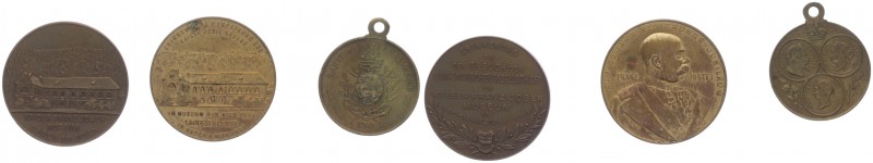 Franz Joseph I. 1848 - 1916
Lot, o. Jahr. 3 Stück Medaillen 1868, 1906, 1911.
ge...