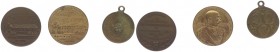 Franz Joseph I. 1848 - 1916
Lot, o. Jahr. 3 Stück Medaillen 1868, 1906, 1911.
ges. 24,58g
ss - vz