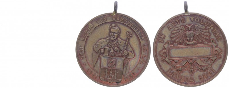 Franz Joseph I. 1848 - 1916
Bronzemedaille, o. Jahr (1891). Schlaraffia, Graf Wa...