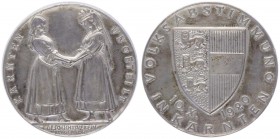 Silbermedaille, 1920
auf die Kärntner Volksabstimmung, Geschichtsverein Klagenfurt, Dm 40 mm.. Wien
30,41g
vz/stgl