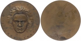 Bronzemedaille, 1927
einseitig, auf Ludwig van Beethoven.. Wien
177,35g
vz