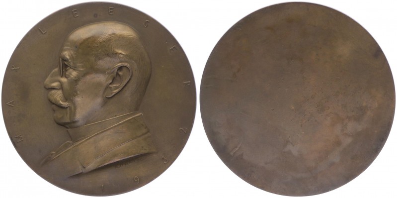 Bronzemedaille, 1932
einseitig, auf Max Leeser, Bankier.. Wien
125,52g
stgl