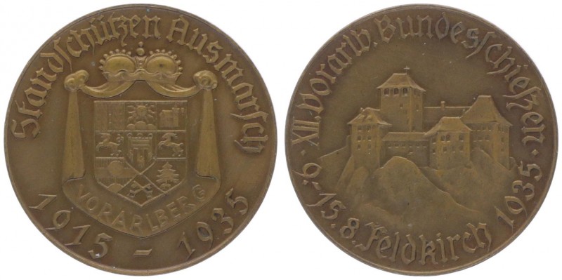 Br. - Schützenmedaille, 1935
auf das XII. Vorarlberger Bundesschiessen in Feldki...