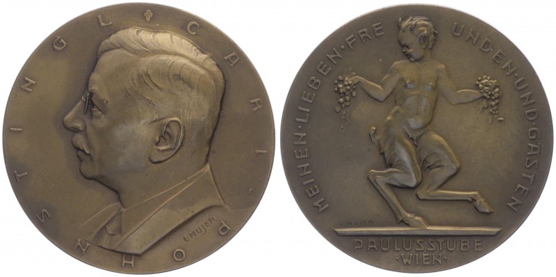 Bronzemedaille, o. Jahr
auf Carl Ponstingl, Paulusstube.. Wien
71,64g
stgl