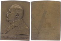 Bronzeplakette, o. Jahr
einseitig auf Karl Freiherr von Banhans.. Wien
60,32g
vz/stgl