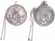 Ag - Taufmedaille, o. Jahr
an Kette, von Zimpel.. 32,03g
ss/vz