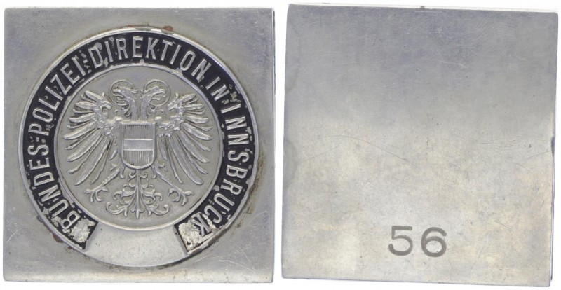 Gürtelschnalle, o. Jahr
der Bundespolizei Innsbruck.. Wien
53,56g
vz