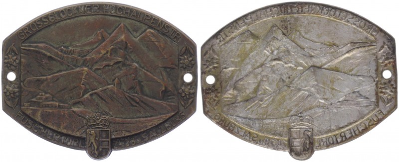 Plakette, o. Jahr
einseitig, Grossglockner Hochalpenstrasse / Salzburg, 2 Befest...