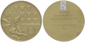 Silbermedaille, 1962
vergoldet, Tag der Briefmarke.. Wien
49,00g
stgl