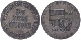 Silbermedaille, 1963
600 Jahre Tirol bei Österreich.. 79,66g
vz