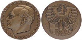 Bronzemedaille, 1969
auf Bundepräsident Franz Jonas.. Wien
84,67g
stgl
