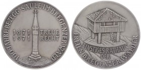 Silbermedaille, 1971
auf die 100 Jahr Feier der Bezegg-Säule im Bregenzer Wald.. Wien
47,36g
stgl