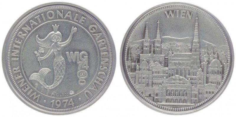 Silbermedaille, 1974
auf die Wiener Internationale Gartenschau, von Crupp, Numme...