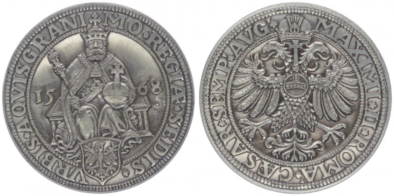 Silbermedaille, 1975
in Form eines Taler 1568, Maximilian II., NP., mit Nummer 8...