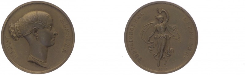 Bronzemedaille, o. Jahr
auf Fanny Elssler, Tänzerin.. Wien
39,08g
stgl