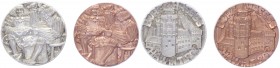Ag + Cu Medaille, o. Jahr
Hall: auf die Burg Hasegg.. Hall
66,94g,70,86g
bfr