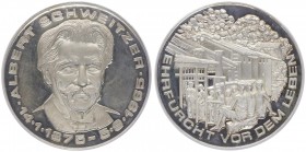 Silbermedaille, o. Jahr
auf Albert Schweitzer (1875 - 1965). Wien
49,96g
PP