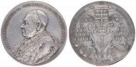Silbermedaille, 1898
Erzbistum Salzburg. auf Bischof Johann Haller.. 38,39g
Rf.
vz
