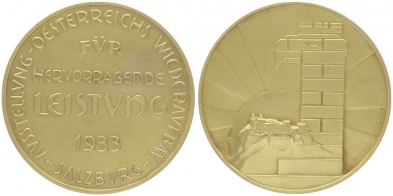 Bronzemedaille, 1933
Erzbistum Salzburg. vergoldet, Ausstellung Österreichs Wied...