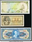 Brazil Tesouro Nacional 1000 Cruzeiros ND (1953-59) Pick 156s2 Specimen Crisp Uncirculated; Greece Bank of Greece 50 Drachmai 1943 Pick 121 Proof Cris...
